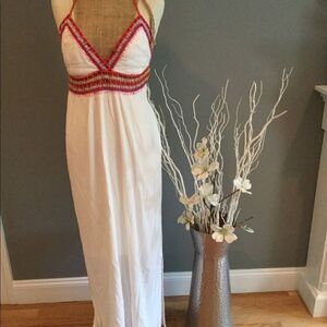 Banjara Whipstitch halter maxi dress sz medium